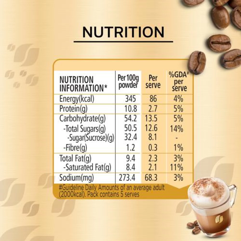 Nescafe  Gold Choco Mocha Instant Coffee Premix - Rich In Aroma & Flavour, 125 g (5 Sachets x 25 g Each)-4.webp